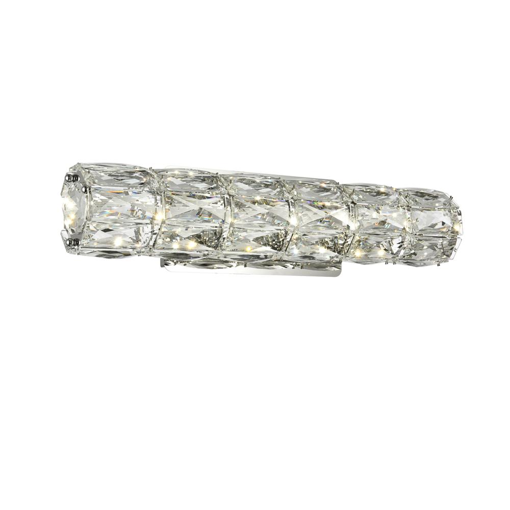 Valetta Integrated Led Chip Light Chrome Wall Sconce Clear Royal Cut Crystal. Picture 2