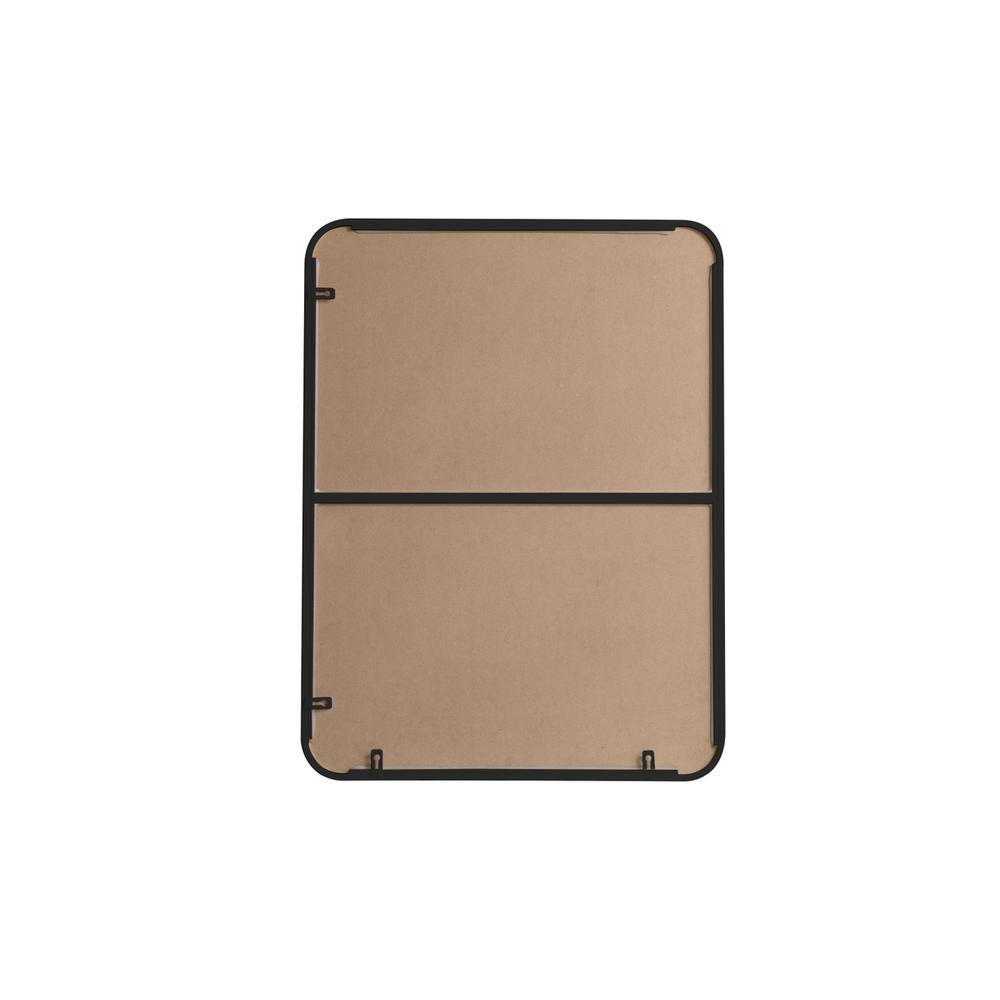 Soft corner metal rectangular mirror 24x32 inch in black. Picture 8