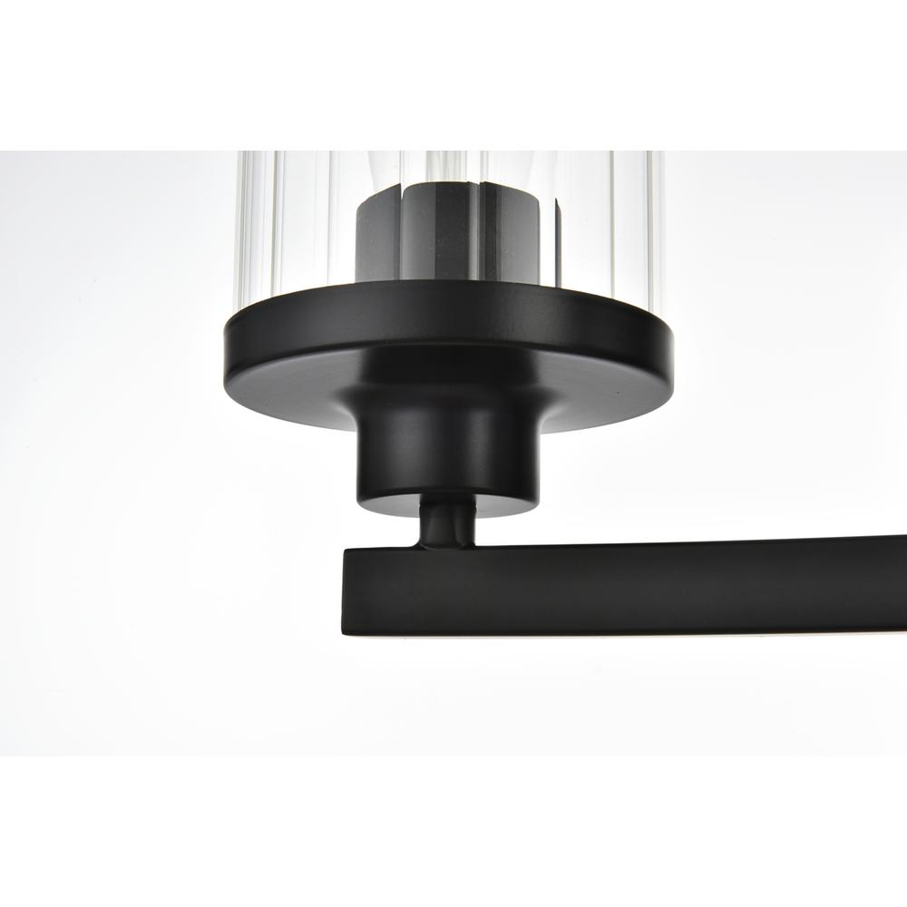 Saanvi 4 light Black and Clear Bath Sconce. Picture 4