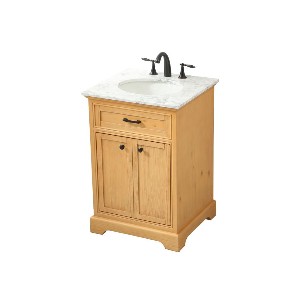 24 inch Single bathroom vanity in natural wood. Picture 8