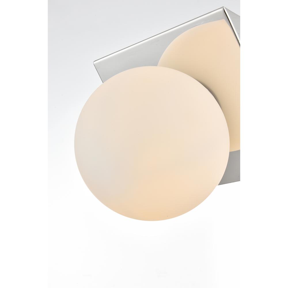 Jillian 1 light Chrome and frosted white Bath Sconce. Picture 3