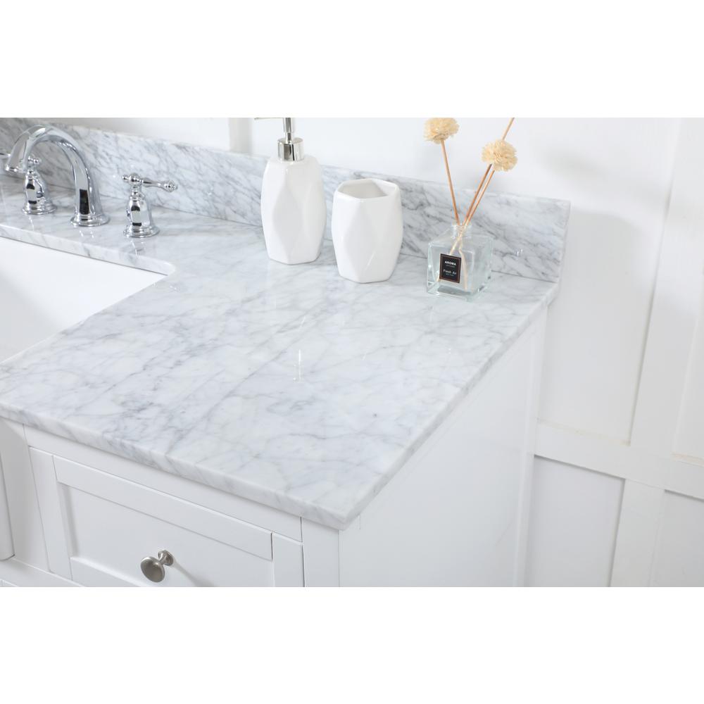 42 inch Single bathroom vanity in white with backsplash. Picture 5