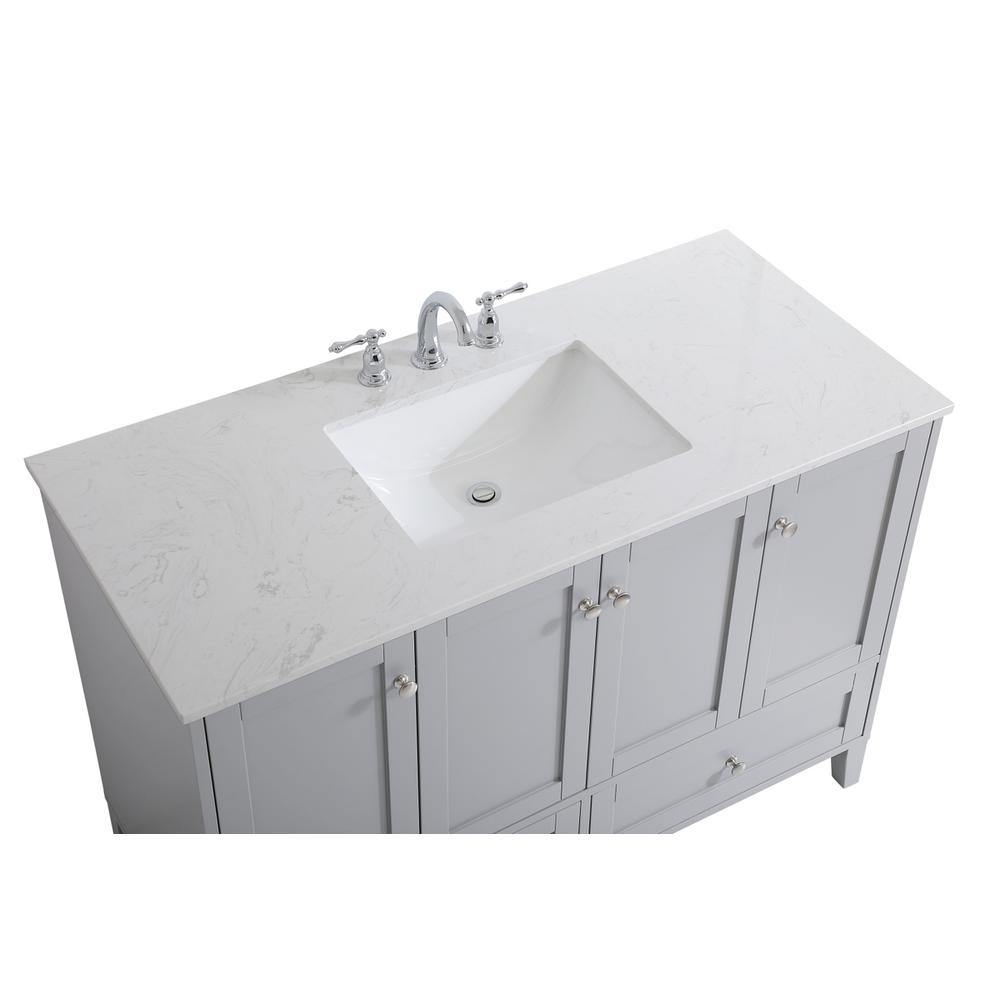 48 inch Single Bathroom Vanity in Grey. Picture 10