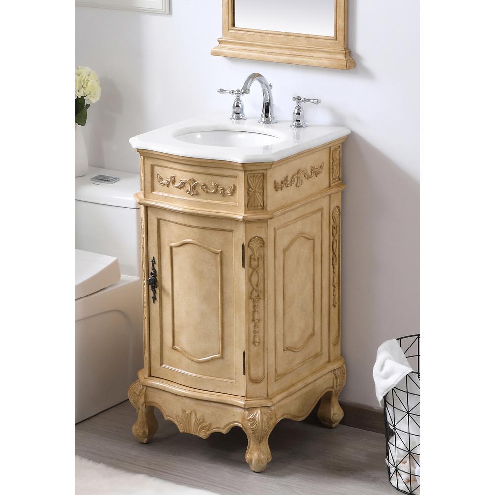 24 inch Single Bathroom vanity in Antique Beige. Picture 3