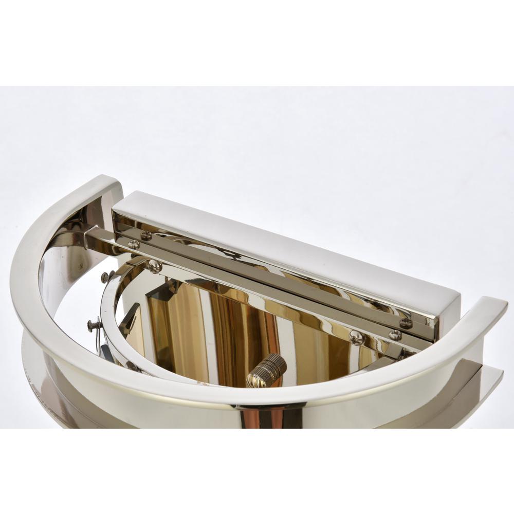 Sydney 2 light polished nickel Wall Sconce Golden Teak (Smoky) Royal Cut Crystal. Picture 5