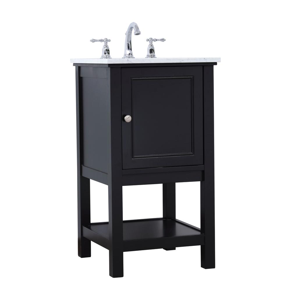 19 in. Single bathroom vanity set in Black. Picture 11