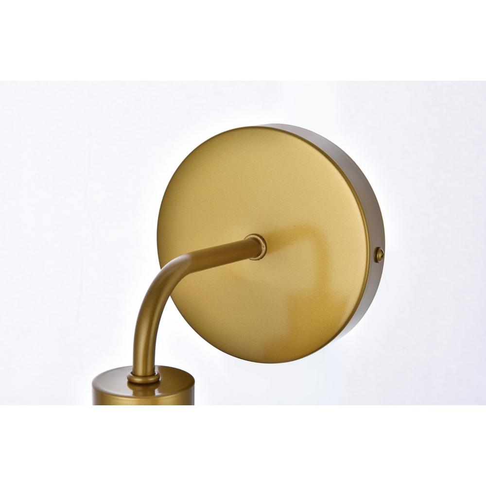 Hanson 1 light bath sconce in brass with clear shade. Picture 5