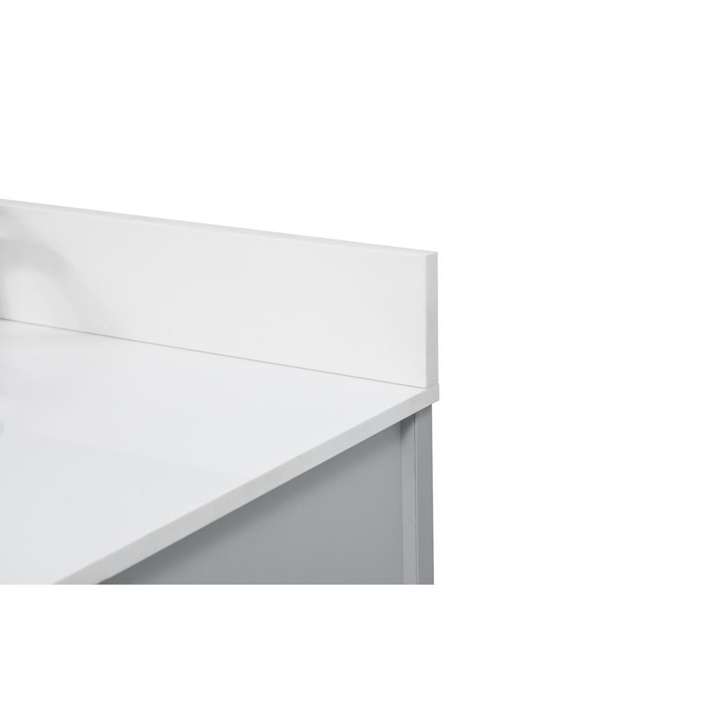 32 inch Single bathroom vanity in grey with backsplash. Picture 11
