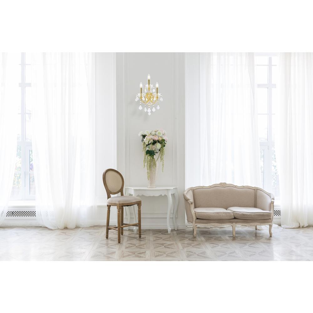 Maria Theresa 3 light Gold Wall Sconce Clear Royal Cut Crystal. Picture 6