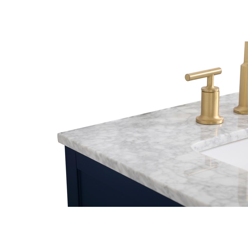 36 inch Single bathroom vanity in blue. Picture 11