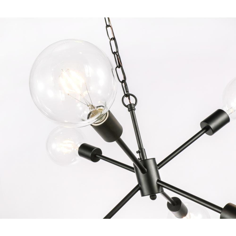 Nolan  6 light Black pendant. Picture 11