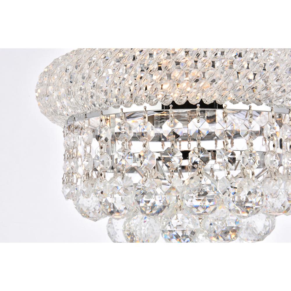 Primo 3 light Chrome Flush Mount Clear Royal Cut Crystal. Picture 5