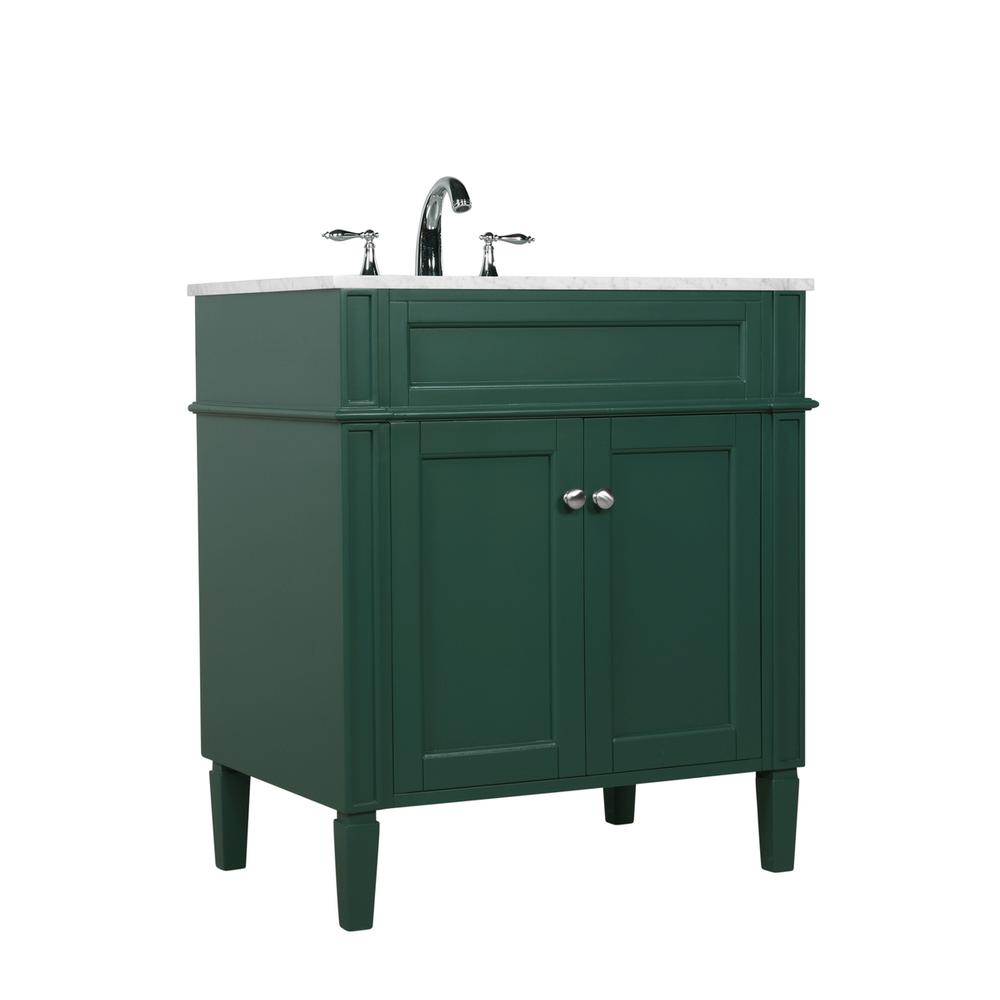 30 inch Single bathroom vanity in green. Picture 7