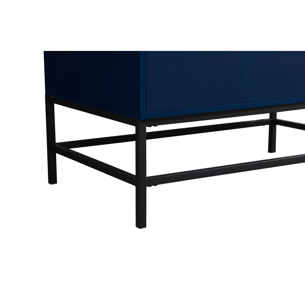 36 inch Single bathroom vanity in blue with backsplash. Picture 13
