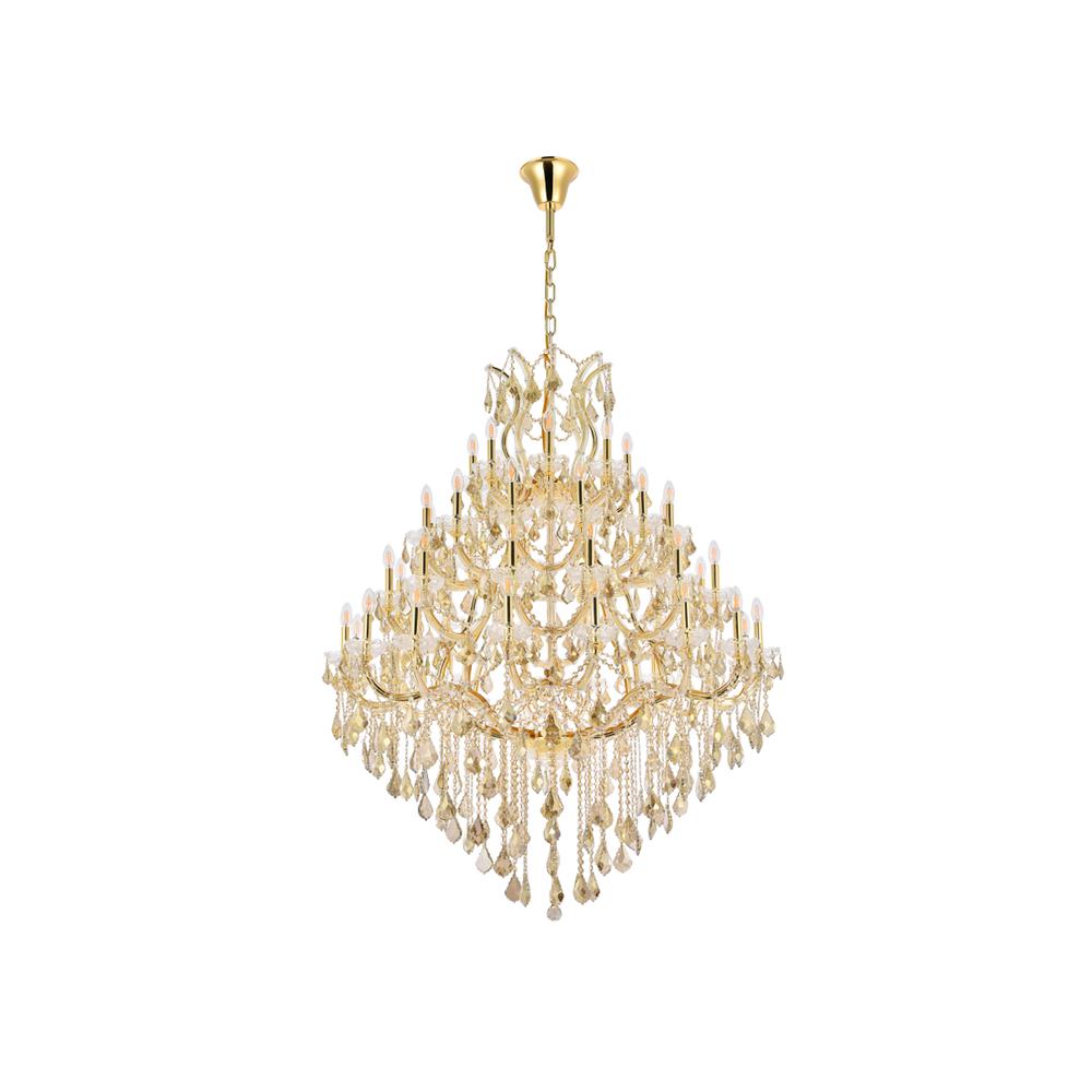 Maria Theresa 49 light Gold Chandelier Golden Teak (Smoky) Royal Cut Crystal. Picture 6