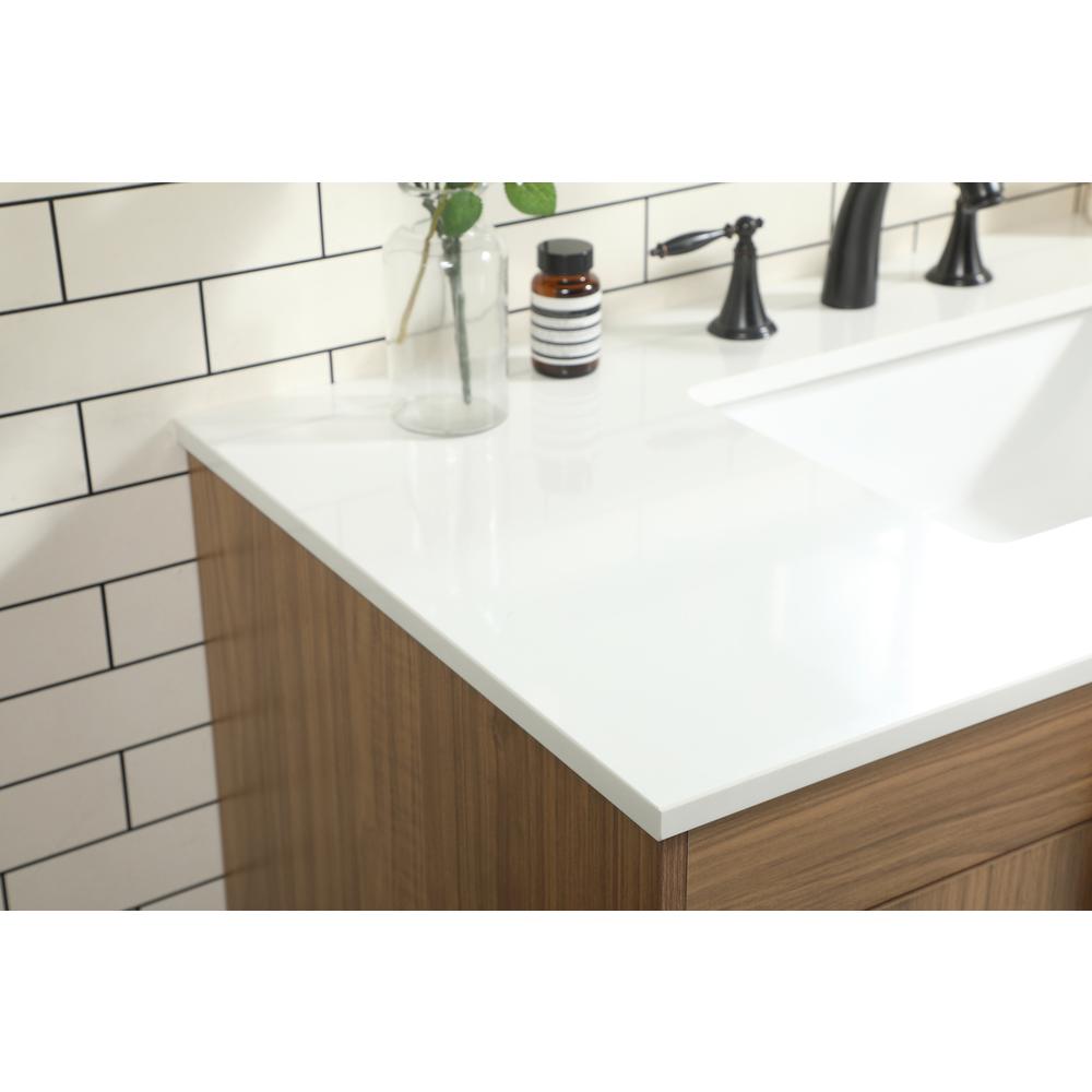 42 inch Single bathroom vanity in walnut brown. Picture 5