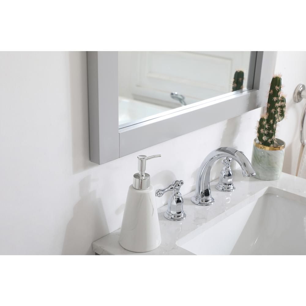 Aqua rectangle vanity mirror 24 inch in Grey. Picture 4