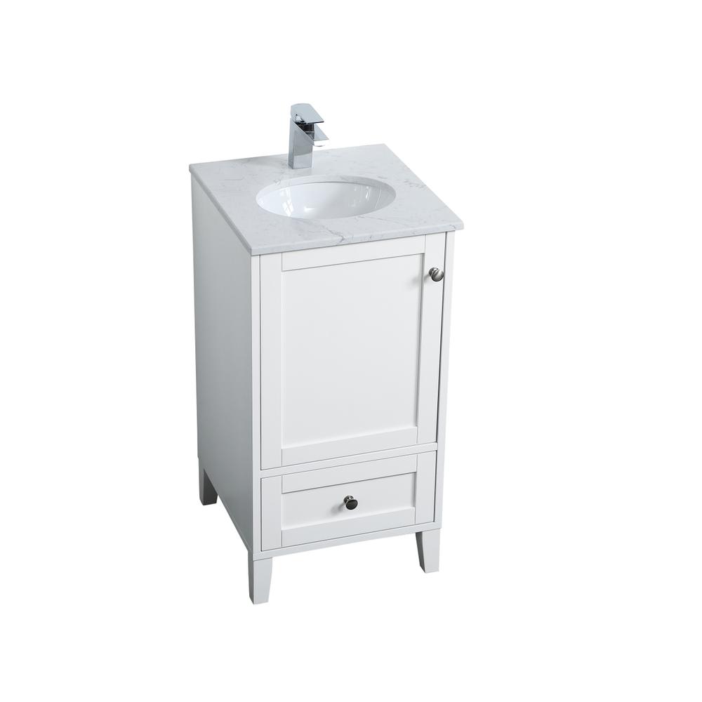 18 inch Single Bathroom Vanity in White. Picture 9