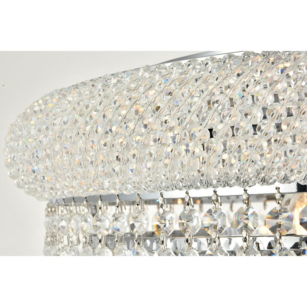 Primo 10 light Chrome Flush Mount Clear Royal Cut Crystal. Picture 4