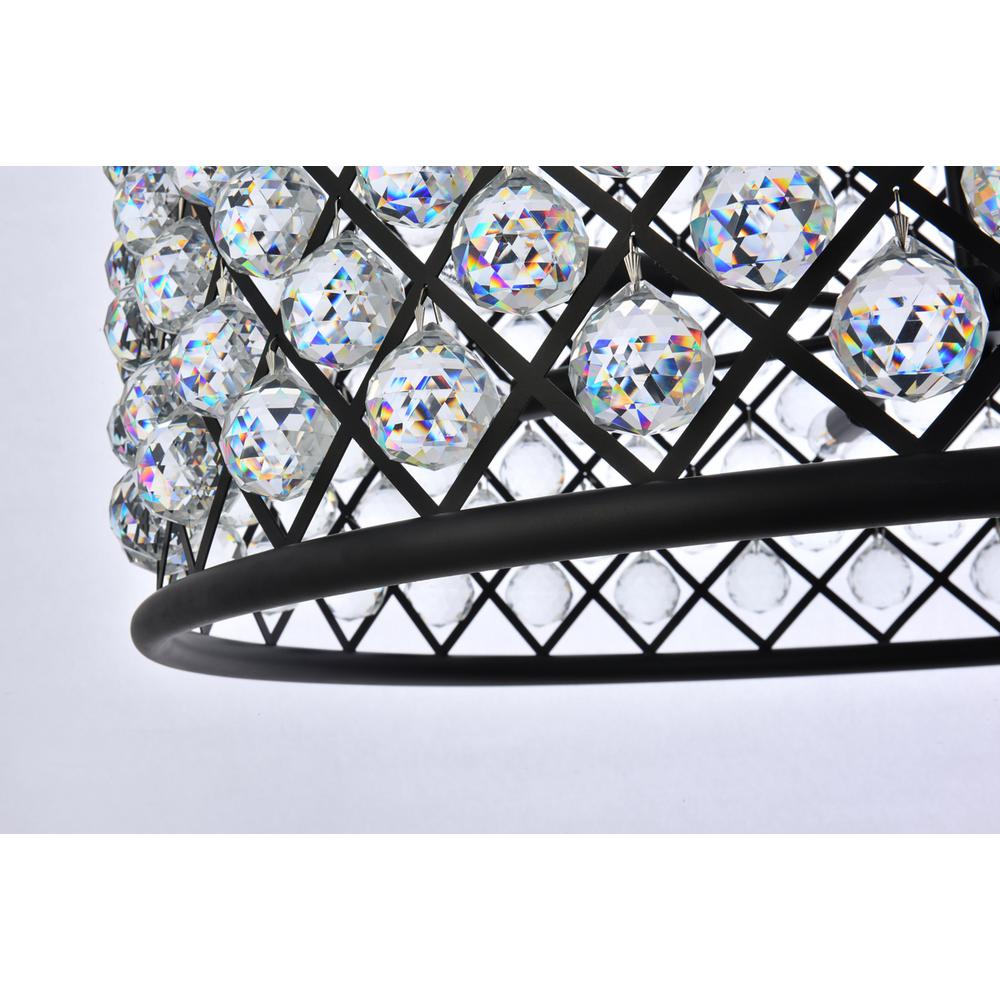 Madison 12 light Matte Black Chandelier Clear Royal Cut Crystal. Picture 3