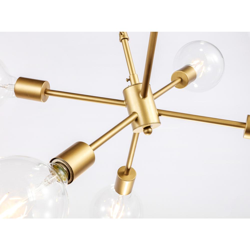 Nolan  6 light Brass pendant. Picture 12