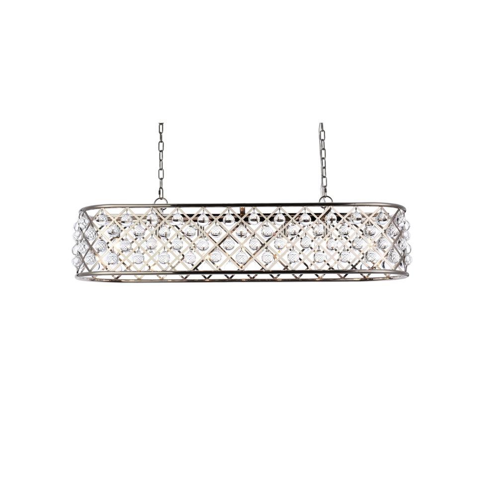 Madison 7 light polished Nickel Chandelier Clear Royal Cut Crystal. Picture 2