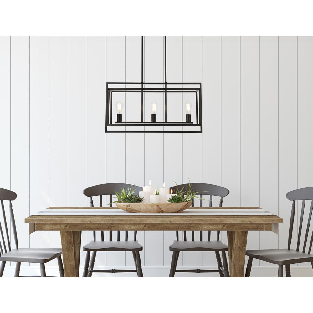 Voir 3 lights pendant in black. Picture 7