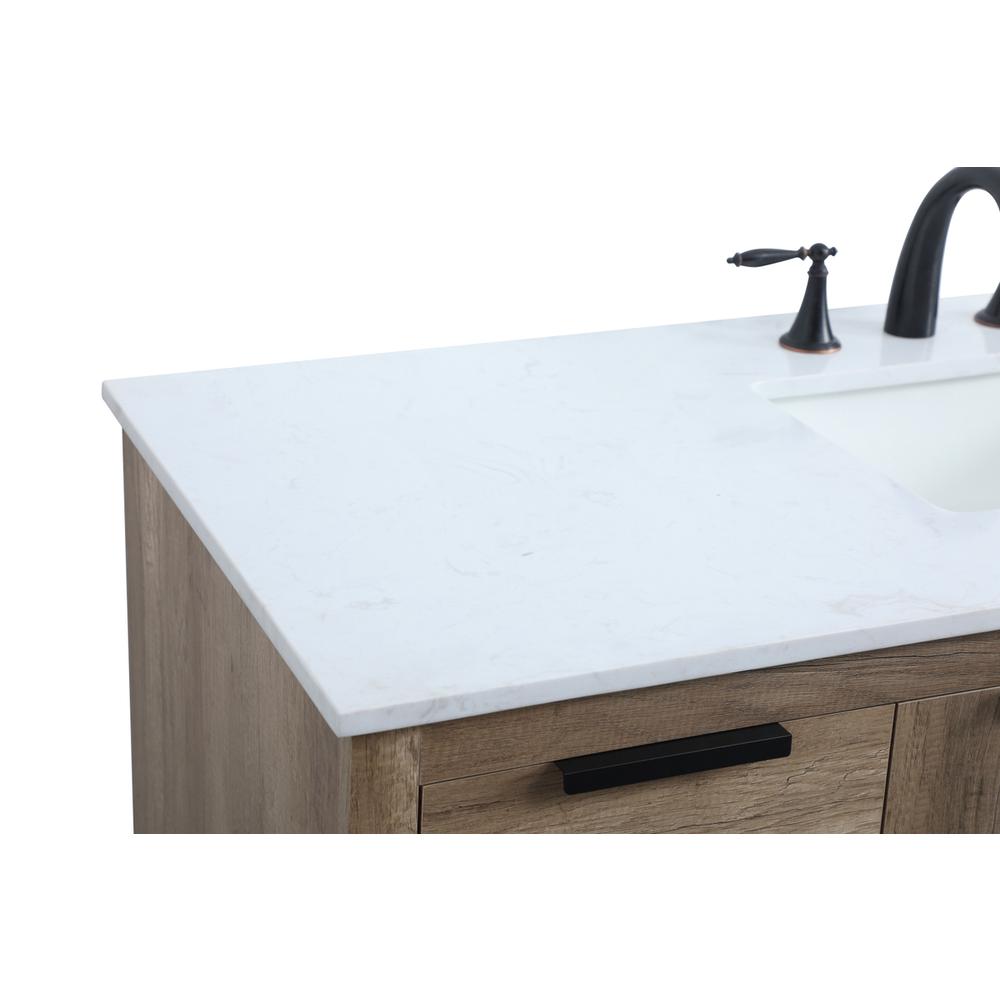 54 Inch SIngle Bathroom Vanity In Natural Oak. Picture 11