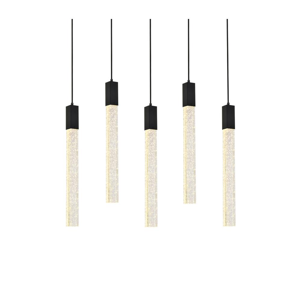 Weston 5 lights pendant in black. Picture 2