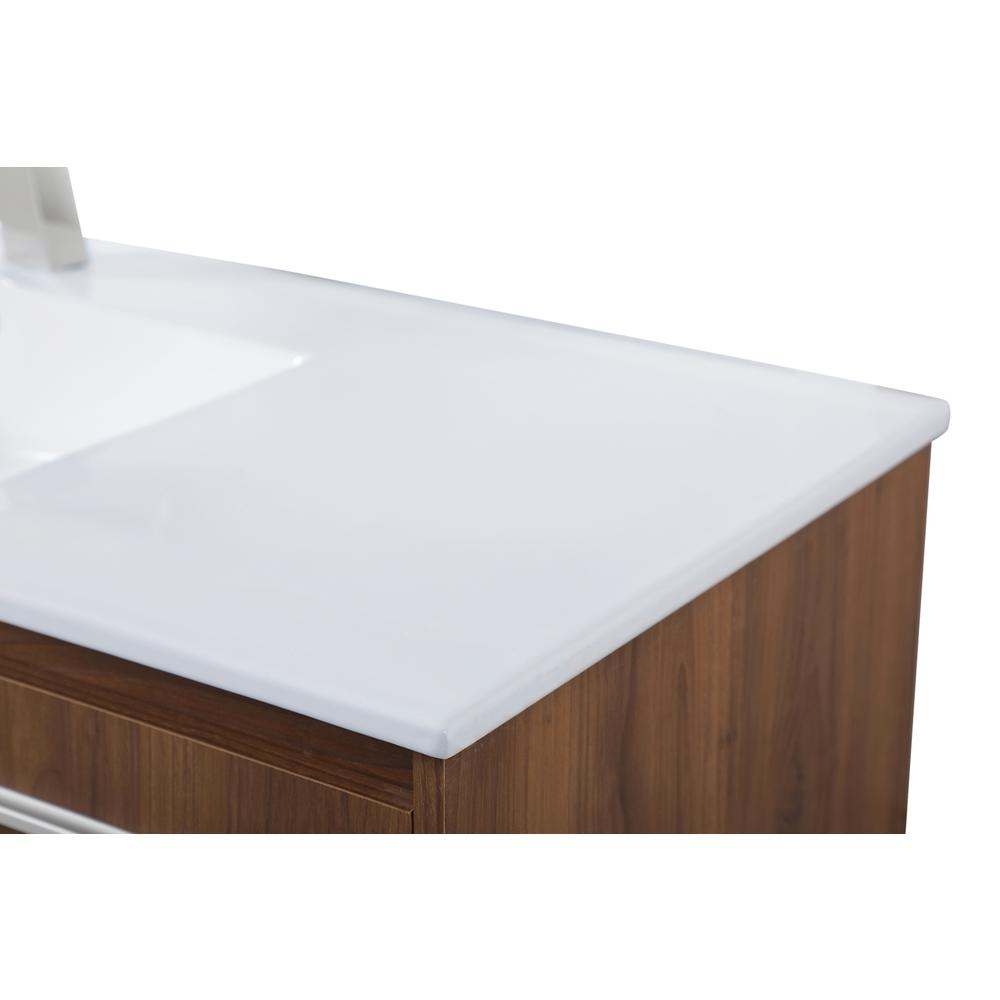 48 inch  Single Bathroom Floating Vanity in Walnut Brown. Picture 11
