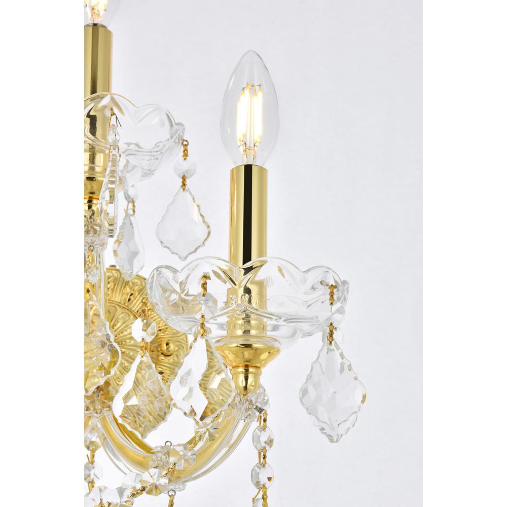 Maria Theresa 3 light Gold Wall Sconce Clear Royal Cut Crystal. Picture 4