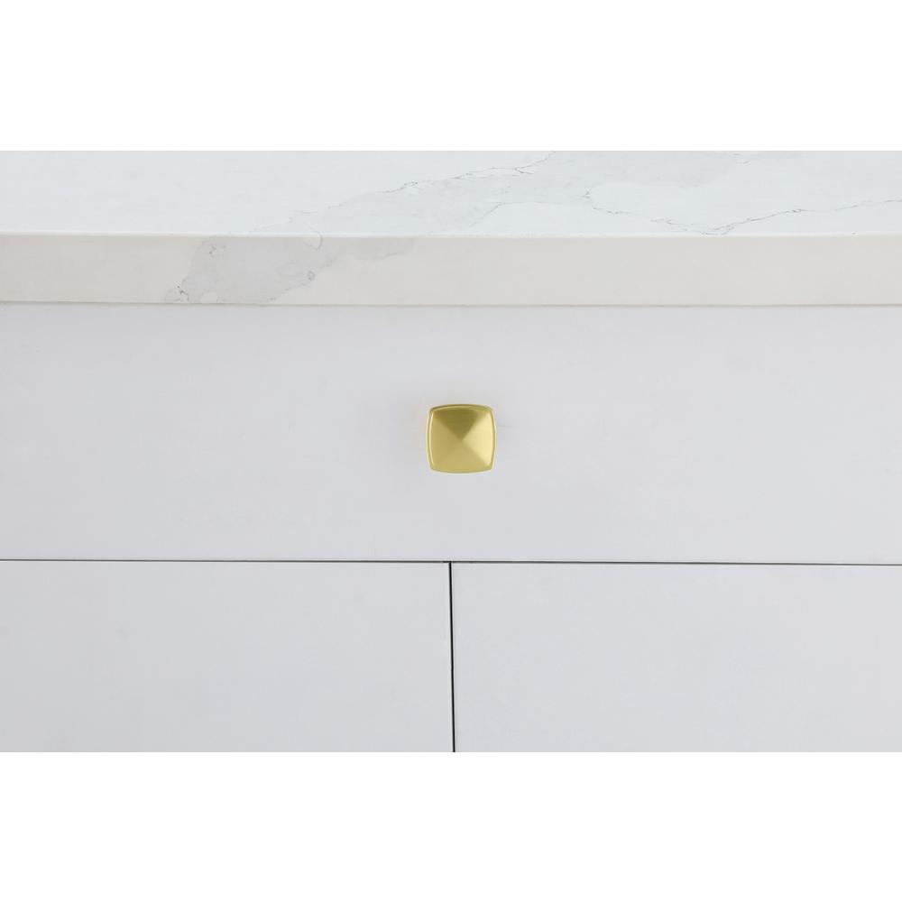 Marcel 1.2" Brushed Gold Square Knob Multipack (Set of 10). Picture 6