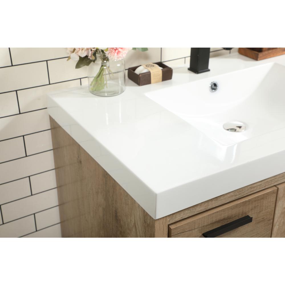 36 inch Single bathroom vanity in natural oak. Picture 5
