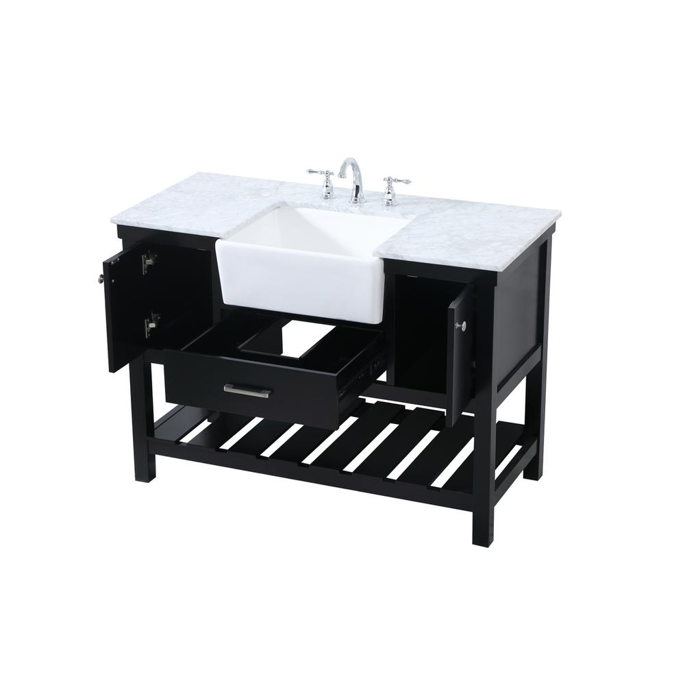 48 inch Single bathroom vanity in black. Picture 9