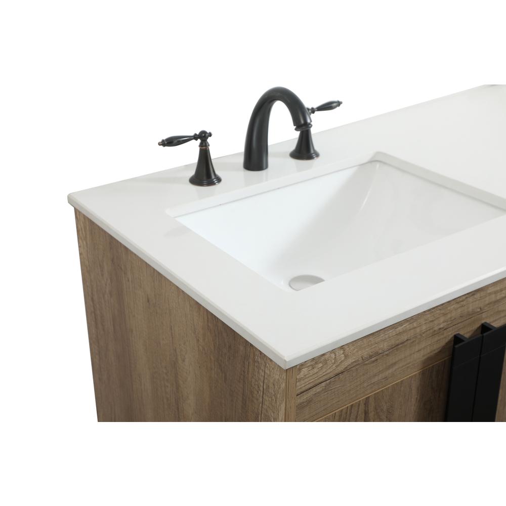 60 inch double bathroom vanity in natural oak. Picture 11