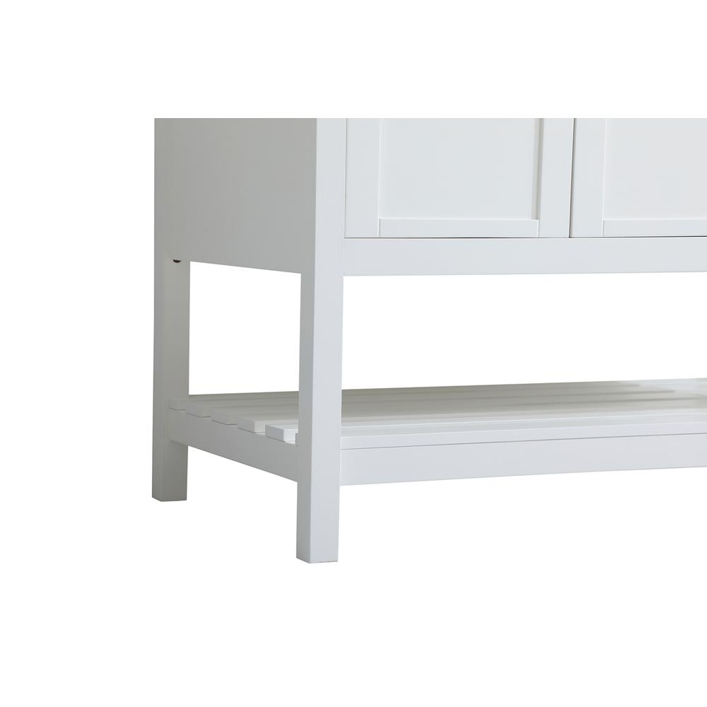 42 inch Single Bathroom Vanity in White with Backsplash. Picture 13