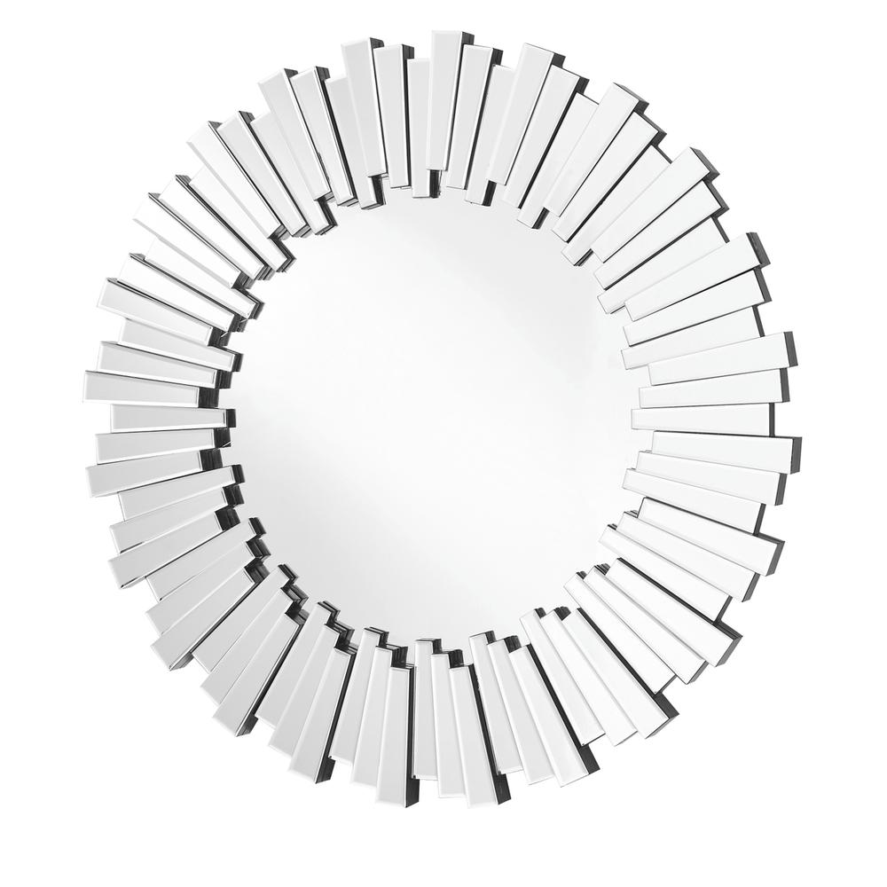 Sparkle 39.5 in. Contemporary Round Mirror in Clear. Picture 1