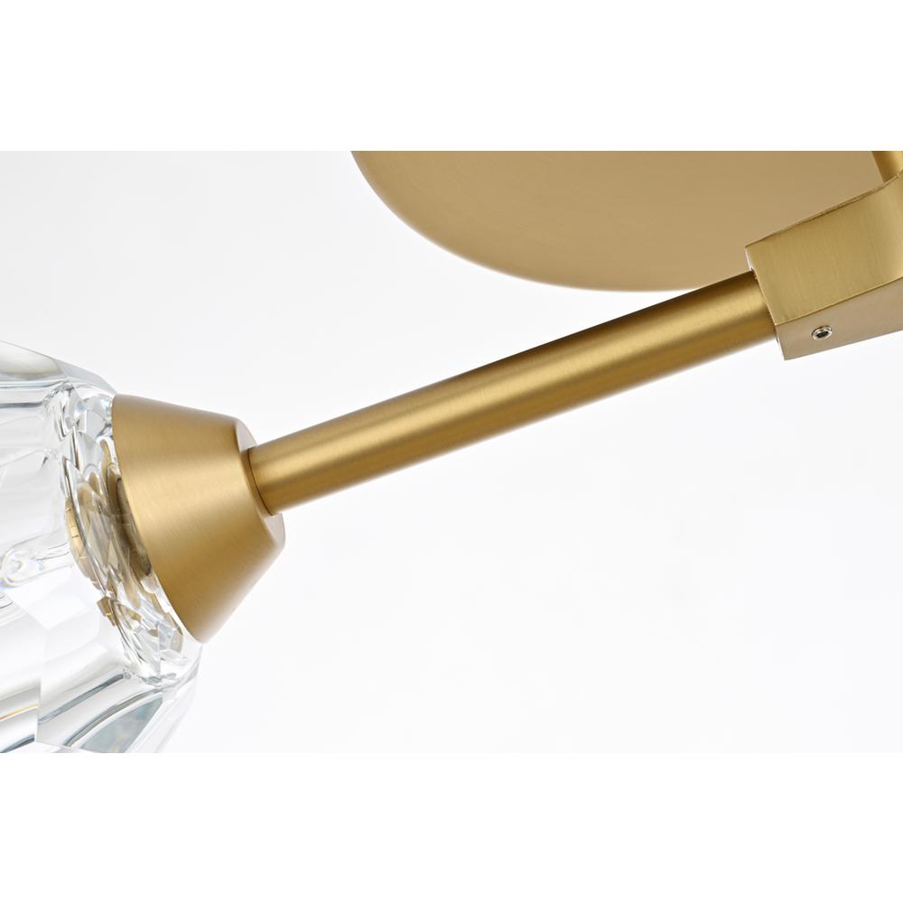 Zayne 3 Light Flush Mount in Gold. Picture 5