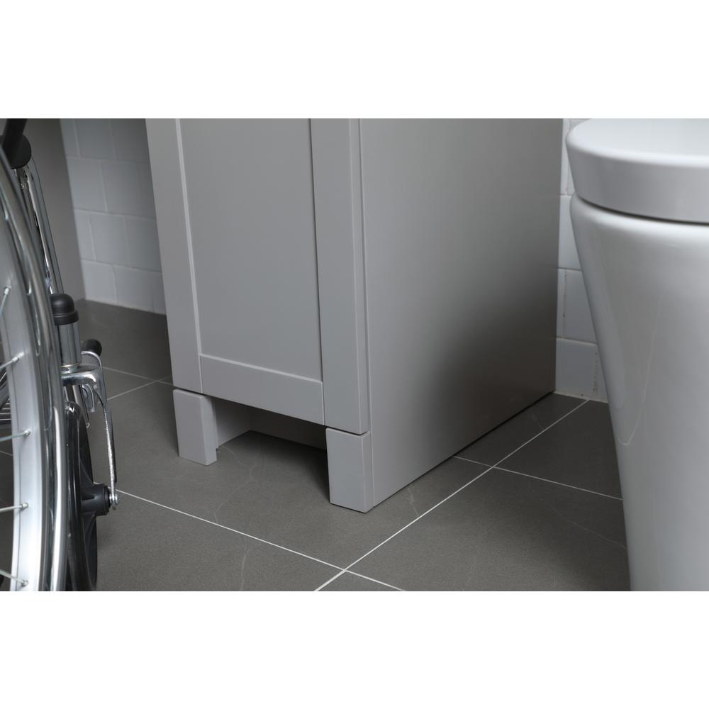 54 Inch ADA Compliant Bathroom Vanity In Grey. Picture 6