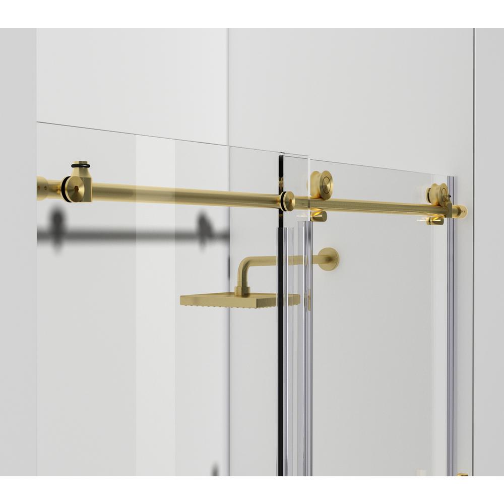 Frameless shower door 60 x 76 Brushed Gold. Picture 6