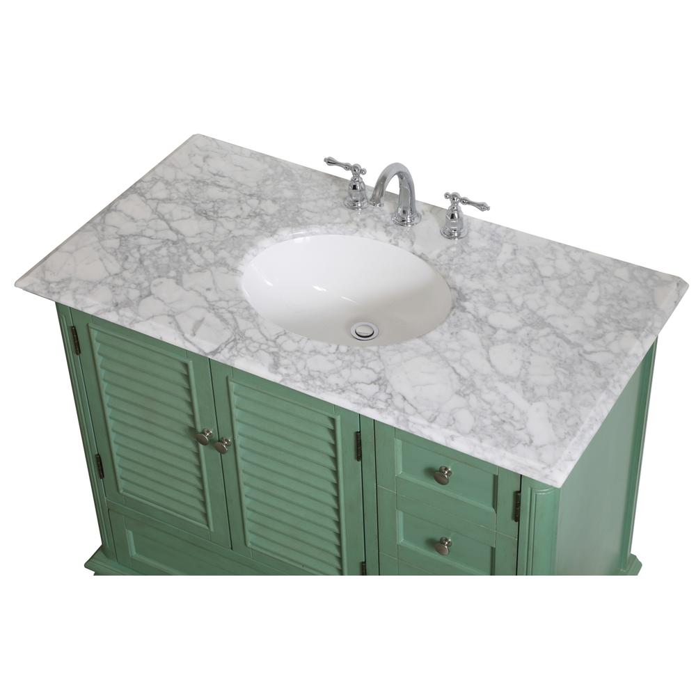 42 inch Single Bathroom Vanity in Vintage Mint. Picture 10