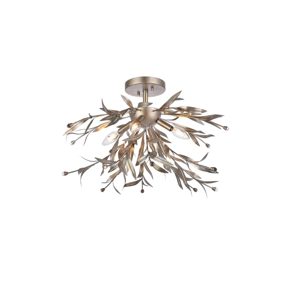 Priscilla 23 inch flush mount in silver leaf. Picture 2
