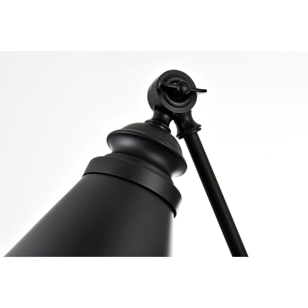 Ledger 1 light Black swing arm wall sconce. Picture 4