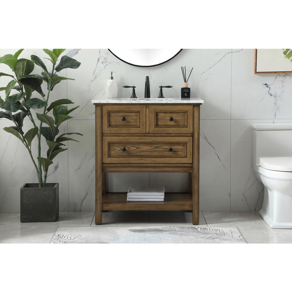 30 inch Single bathroom vanity in driftwood. Picture 14