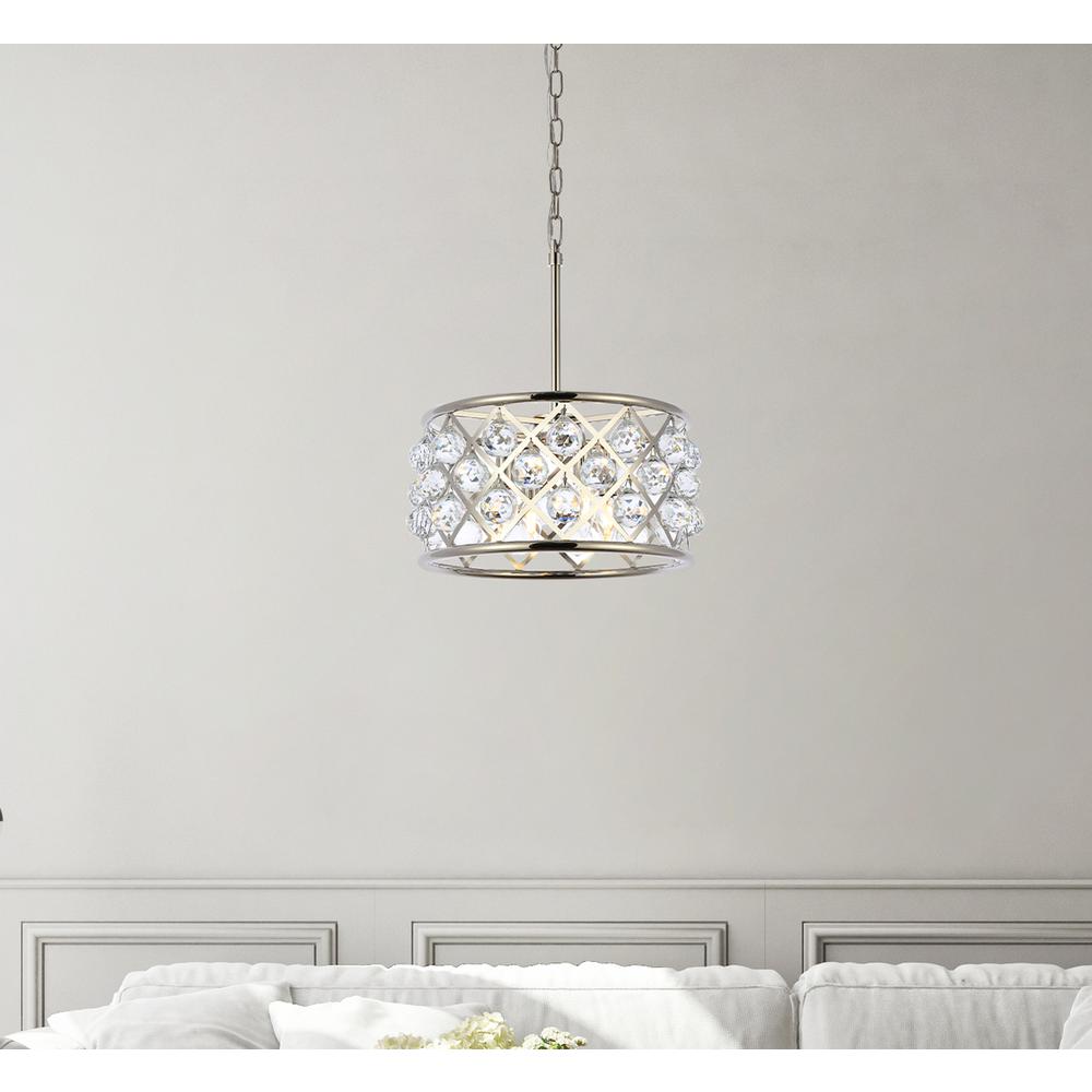 Madison 4 light polished Nickel Pendant Clear Royal Cut Crystal. Picture 8