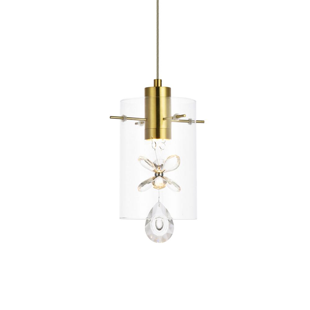 Hana 1 light Gold Pendant. Picture 2