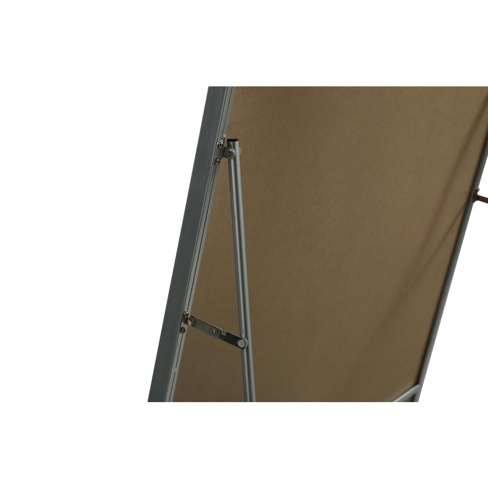 Metal Frame Arch Full Length Mirror 35x72 Inch in Silver. Picture 8