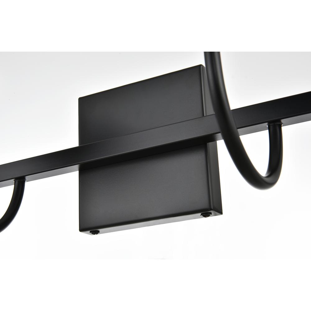 Avani 4 light Black and Clear Bath Sconce. Picture 4