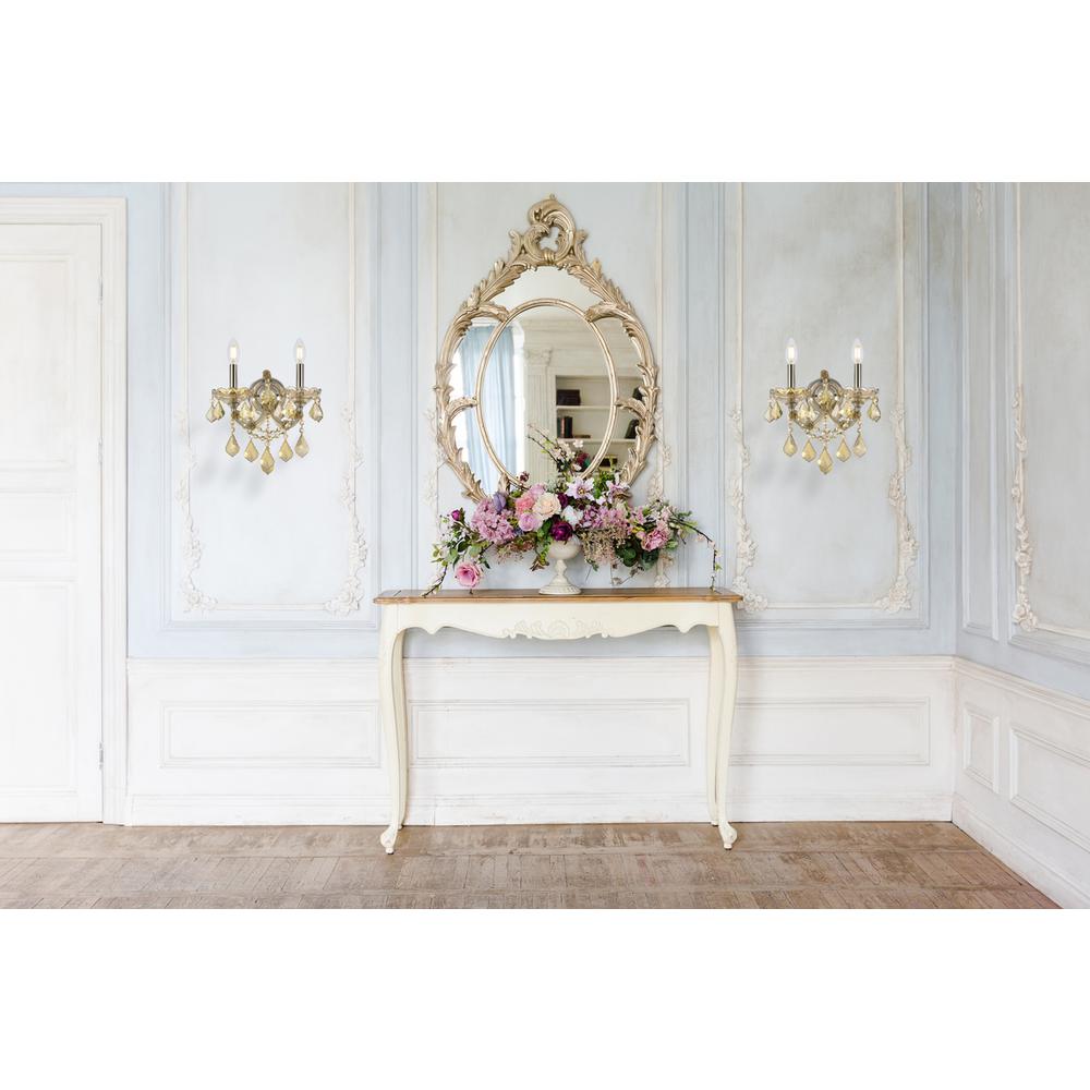Maria Theresa 2 light Golden Teak Wall Sconce Golden Teak. Picture 6