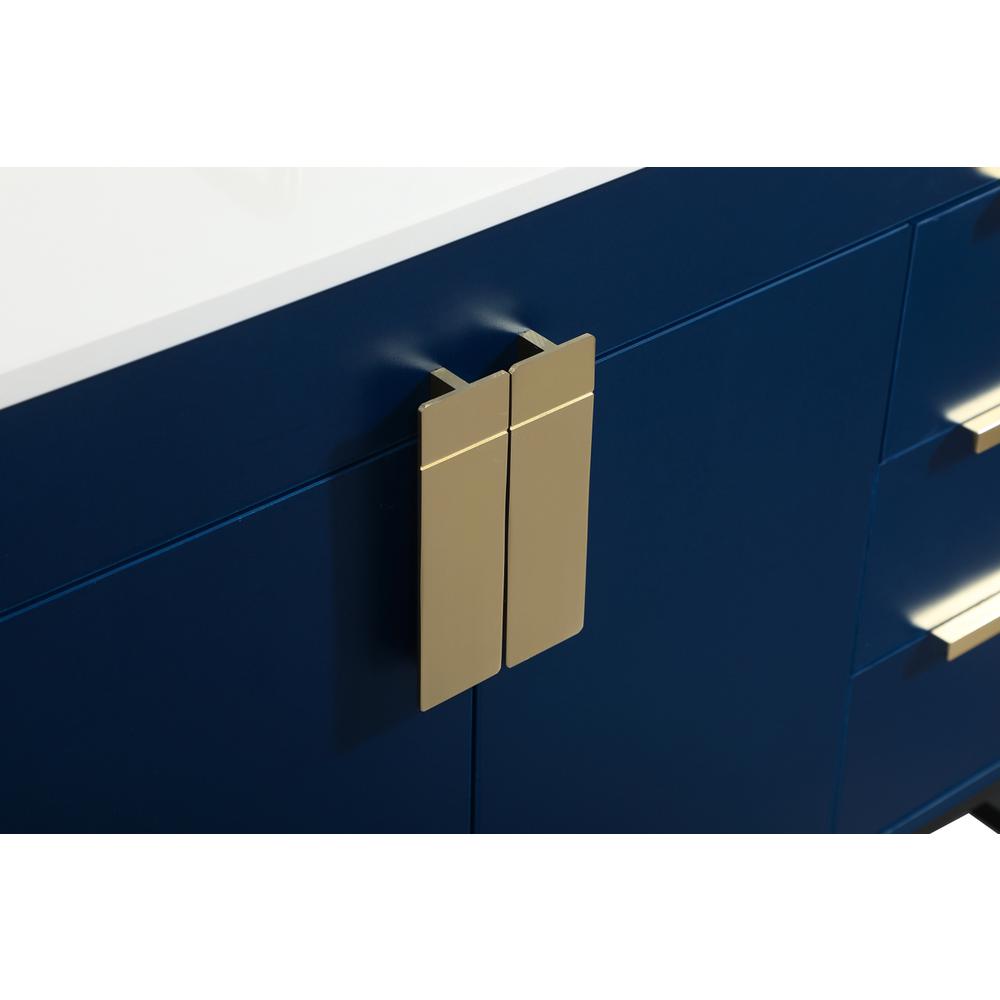 36 inch Single bathroom vanity in blue. Picture 12